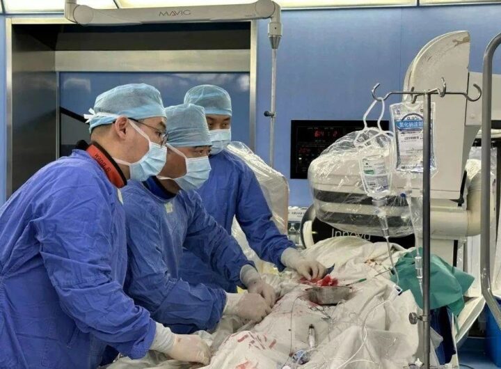 Medical professionals in an operating room